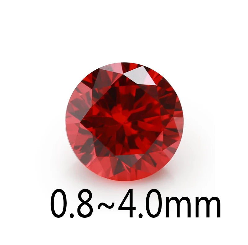 500PCS 0.8mm~4.0mm Orange AAAAA CZ Loose Stones for DIY Jewelry
