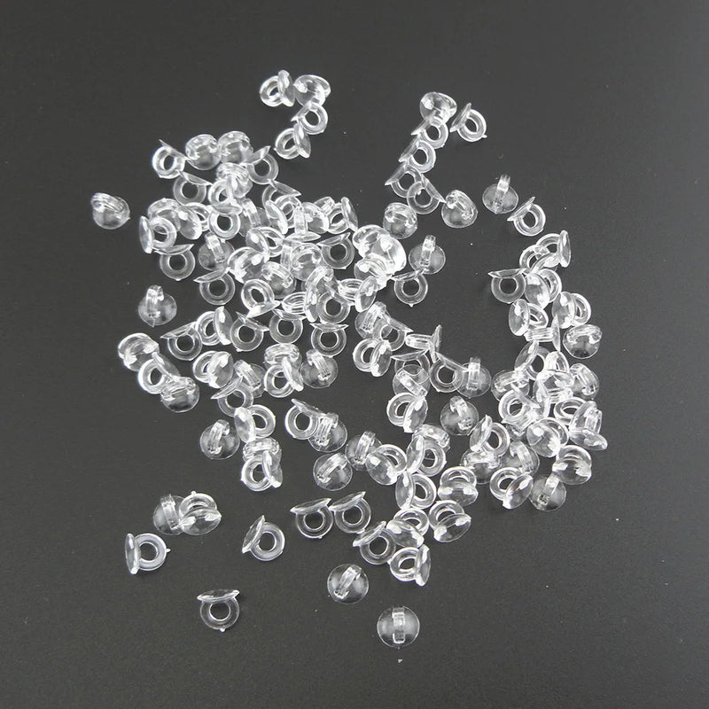 500PCS 6mm*7.0mm Clear Plastic Pendant Hook Tool for Accessories Charms DIY