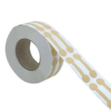 500PCS Jewelry Barbell Dumbbell Tag Brown Stickers