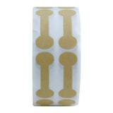 500PCS Jewelry Barbell Dumbbell Tag Brown Stickers