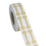500PCS Jewelry Barbell Dumbbell Tag Brown Stickers