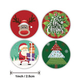 500PCS Merry Christmas Cartoon Decor Paper Stickers Seal Labels Roll Stickers