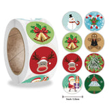 500PCS Merry Christmas Cartoon Decor Paper Stickers Seal Labels Roll Stickers