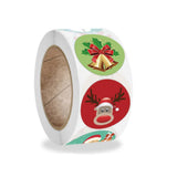 500PCS Merry Christmas Cartoon Decor Paper Stickers Seal Labels Roll Stickers