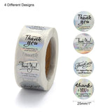500PCS Rainbow Thank You Sticker for Mother's Birthday with 4 Patterns 25mm