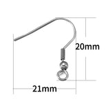 500PCS Stainless Steel Earring Hook with Metal Small Ball Spring Hooks