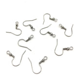 500PCS Stainless Steel Earring Hook with Metal Small Ball Spring Hooks