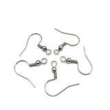 500PCS Stainless Steel Earring Hook with Metal Small Ball Spring Hooks