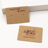 500Pcs Jewelry Cards Earring Displays Paper With Love Ear Stud/Eardrop Cards