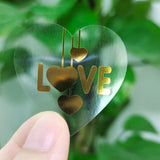 500Pcs Candy Package Heart-Shaped Bronzing Sticker Love Decorative Sticker