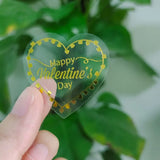 500Pcs Candy Package Heart-Shaped Bronzing Sticker Love Decorative Sticker