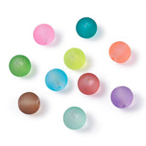 500Pcs Transparent Frosted Glass Beads Round Mixed Loose Beads DIY Bracelet