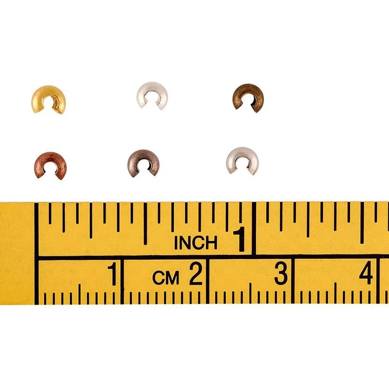 500Pcs 3mm Iron Crimp Beads Covers for Jewelry Makings