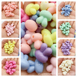 500Pcs Acrylic Rabbit Head Colorful DIY Beads