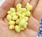 500Pcs Acrylic Rabbit Head Colorful DIY Beads