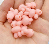 500Pcs Acrylic Rabbit Head Colorful DIY Beads