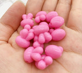 500Pcs Acrylic Rabbit Head Colorful DIY Beads