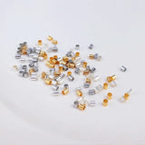 500Pcs Brass Crimp Tube Beads 2mm Cord End Caps Spacer Beads