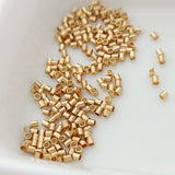 500Pcs Brass Crimp Tube Beads 2mm Cord End Caps Spacer Beads