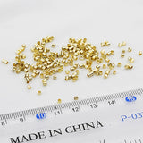 500Pcs Brass Crimp Tube Beads 2mm Cord End Caps Spacer Beads