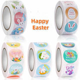 500Pcs Easter Stickers Rabbit Egg Self-Adhesive Label
