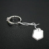 500Pcs 25*16mm Silver Stars Handwritten Tag with Cotton Rope