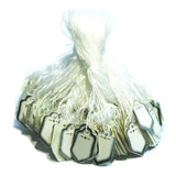 500Pcs 25*16mm Silver Stars Handwritten Tag with Cotton Rope