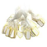 500Pcs/Lot 26*14mm Silver Paper Label Jewellery Handwritten Tag Cotton Rope