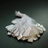 500Pcs/Lot 26*14mm Silver Paper Label Jewellery Handwritten Tag Cotton Rope