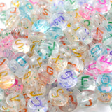 500Pcs Mixed Letter Beads Round Flat Alphabet Spacer Acrylic for DIY Jewel