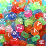 500Pcs Mixed Letter Beads Round Flat Alphabet Spacer Acrylic for DIY Jewel