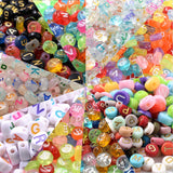 500Pcs Mixed Letter Beads Round Flat Alphabet Spacer Acrylic for DIY Jewel