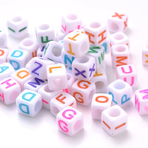 500Pcs Acrylic Letter Beads Spacer Beads for DIY Jewelry Making