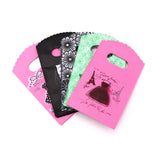 500 Pcs 9x15cm Plastic Gift Bags with Handles for Jewelry