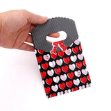 500 Pcs 9x15cm Plastic Gift Bags with Handles for Jewelry