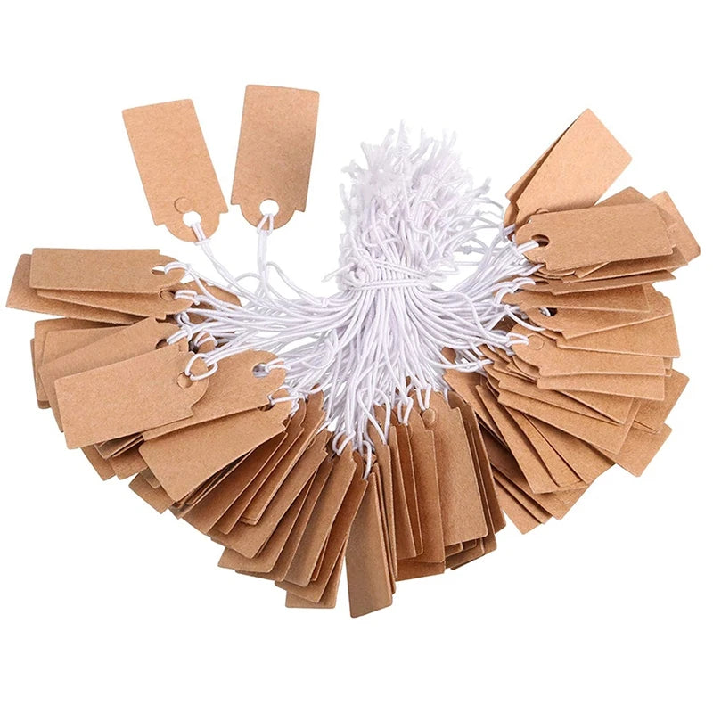 500Pcs Writable Blank Labels Display Tags with String