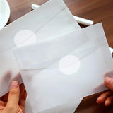 500Pcs/Roll Transparent Round Self-Adhesive Stickers for Packaging