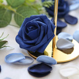 500Pcs Dusty Navy Silk Rose Petals Wedding Party Decor