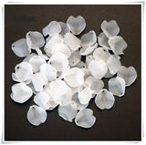 500Pcs Acrylic Leaf Petals Frosted Flower Acrylic Spacers Beads 15mm