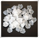 500Pcs Acrylic Leaf Petals Frosted Flower Acrylic Spacers Beads 15mm