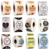 500Pcs White Thank You Marbling Stickers 2.5cm Round Seal Label Scrapbooking