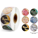 500Pcs White Thank You Marbling Stickers 2.5cm Round Seal Label Scrapbooking