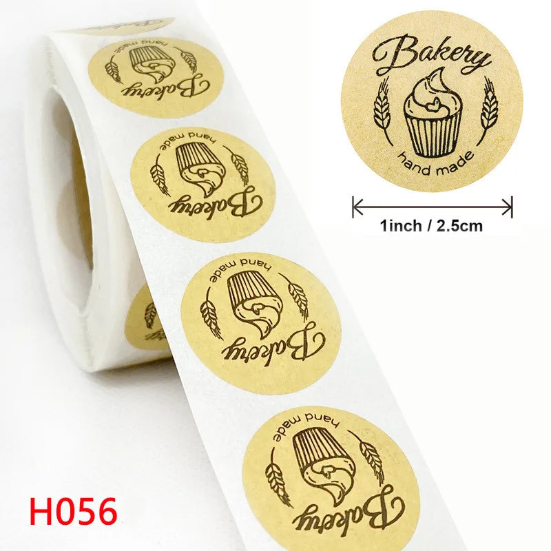 500Pcs White Thank You Marbling Stickers 2.5cm Round Seal Label Scrapbooking