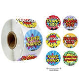 500Pcs White Thank You Marbling Stickers 2.5cm Round Seal Label Scrapbooking