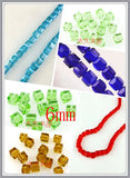 500Pcs 6mm Crystal Glass Beads Favor Spacer Square Beads For DIY Jewelry Making