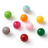 500g Mixed Acrylic Beads Round DIY Jewelry Making Material Colorful