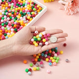 500g Mixed Acrylic Beads Round DIY Jewelry Making Material Colorful