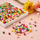 500g Mixed Acrylic Beads Round DIY Jewelry Making Material Colorful
