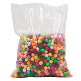 500g Mixed Acrylic Beads Round DIY Jewelry Making Material Colorful