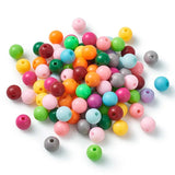 500g Mixed Acrylic Beads Round DIY Jewelry Making Material Colorful
